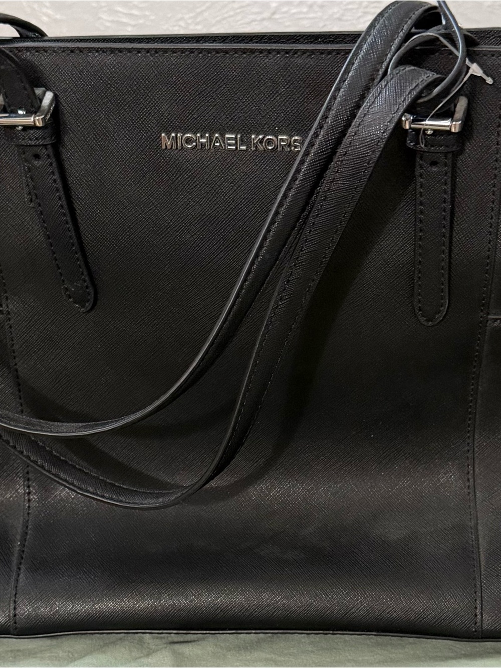 Michael Kors Jet Set Travel Large Black Saffiano Leather Tote Bag